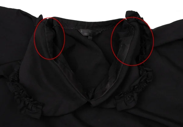 COMME des GARCONS Poly Wrinkled Frill Over-sized Dress K-136873_005