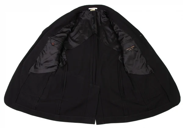 コムデギャルソン オムプリュスCOMME des GARCONS HOMME PLUS カットオフドッキングポリジャケット 黒S K-136881_014