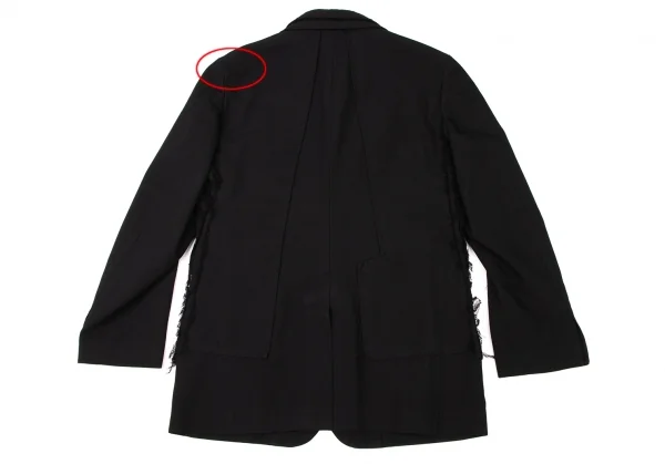 コムデギャルソン オムプリュスCOMME des GARCONS HOMME PLUS カットオフドッキングポリジャケット 黒S K-136881_015