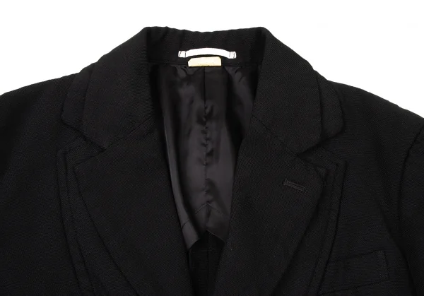 コムデギャルソン オムプリュスCOMME des GARCONS HOMME PLUS カットオフドッキングポリジャケット 黒S K-136881_003