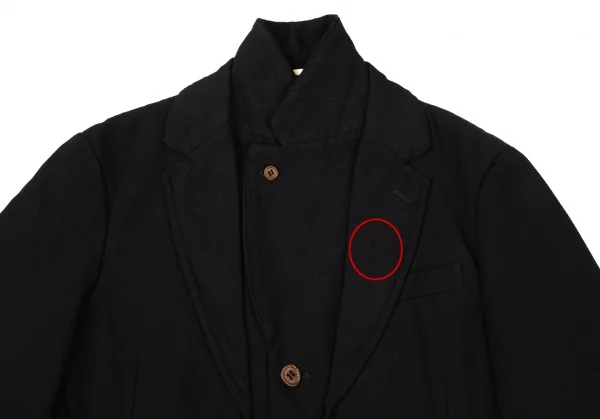 コムデギャルソン オムプリュスCOMME des GARCONS HOMME PLUS カットオフドッキングポリジャケット 黒S K-136881_004