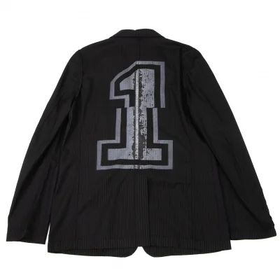 BLACK COMME des GARCONS Printed Inside Out Striped Jacket