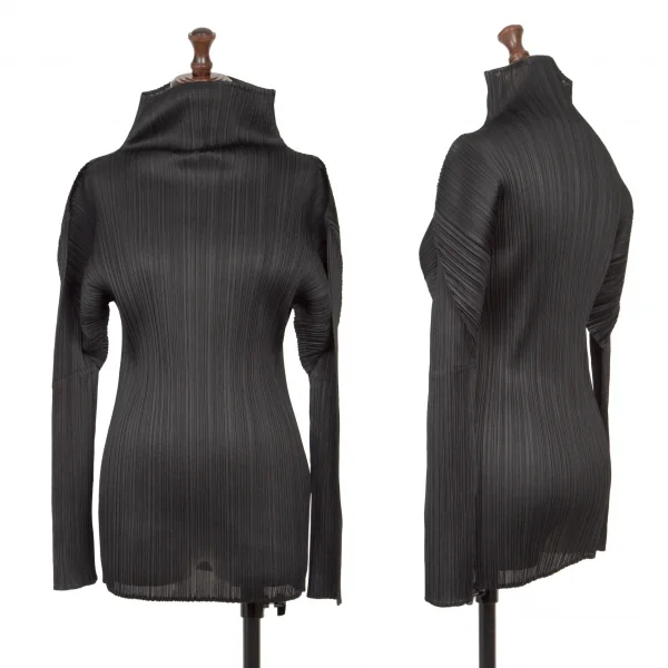 PLEATS PLEASE Turtle Neck T Shirt Black 3 K-136926_001