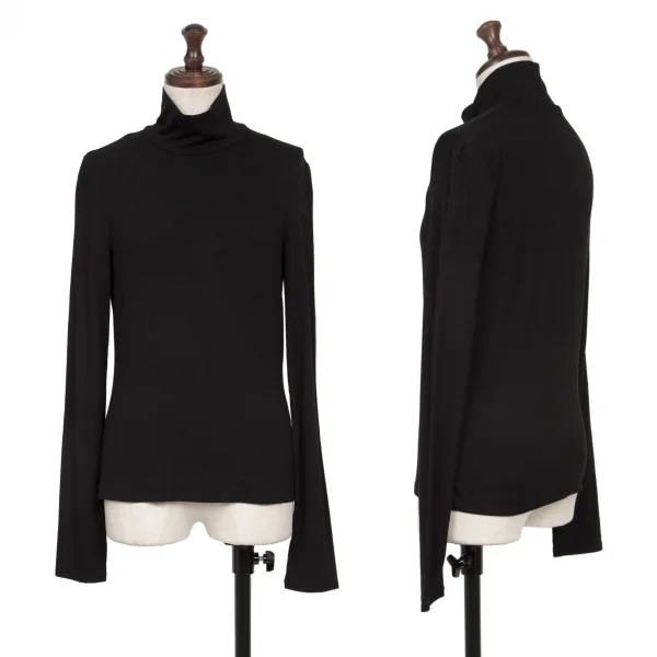 マックスマーラMax Mara WEEKEND レーヨン混紡ハイネックカットソー 黒M K-136930_001