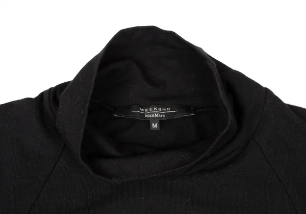 マックスマーラMax Mara WEEKEND レーヨン混紡ハイネックカットソー 黒M K-136930_005