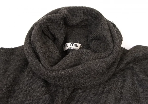 MIU MIU Cashmere Blended Roll-neck Knit Sweater K-136943_004