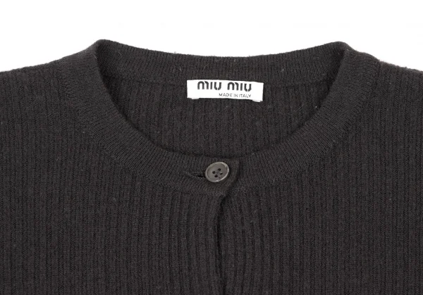 MIU MIU Wool Rib Knit Cardigan K-136945_006