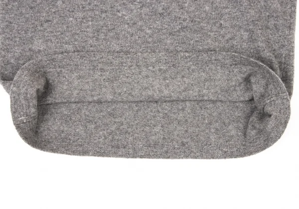 エムエム 6 メゾン マルジェラMM6 MAISON MARGIELA ウールナイロンVネックニットセーター グレーS位 K-136956_010