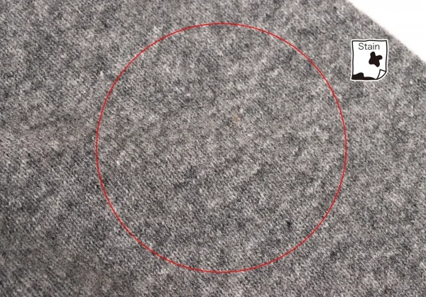 エムエム 6 メゾン マルジェラMM6 MAISON MARGIELA ウールナイロンVネックニットセーター グレーS位 K-136956_006