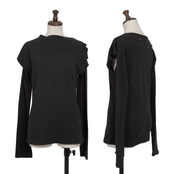 コルソコモ×メゾンマルジェラMaison Margiela×10 Corso Como ホールスリーブデザインカットソー 黒40 K-136957_001