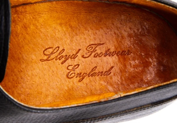 ロイドフットウェアLloyd Footwear 型押しレザーレースアップシューズ 黒4 1/2 (24位) K-136982_015