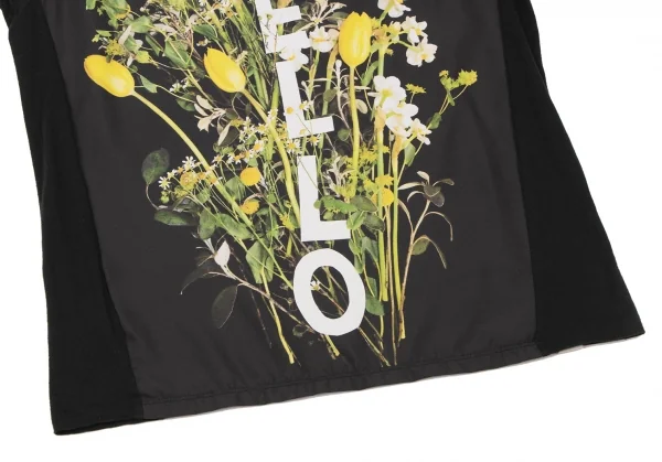 ポールスミスPaul Smith PAUL フロントフラワープリント切替Tシャツ 黒黄M K-136987_010