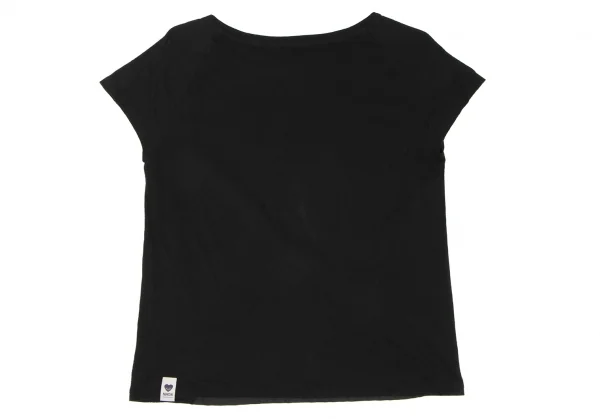 ポールスミスPaul Smith PAUL フロントフラワープリント切替Tシャツ 黒黄M K-136987_012