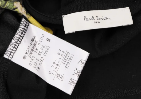 ポールスミスPaul Smith PAUL フロントフラワープリント切替Tシャツ 黒黄M K-136987_015