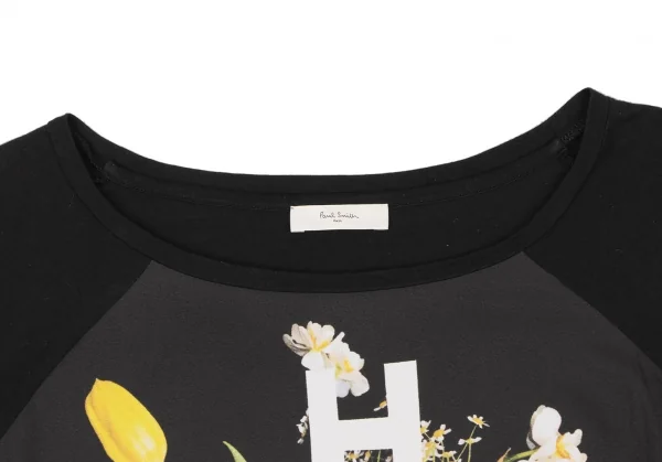 ポールスミスPaul Smith PAUL フロントフラワープリント切替Tシャツ 黒黄M K-136987_006