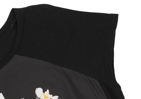 ポールスミスPaul Smith PAUL フロントフラワープリント切替Tシャツ 黒黄M K-136987_007