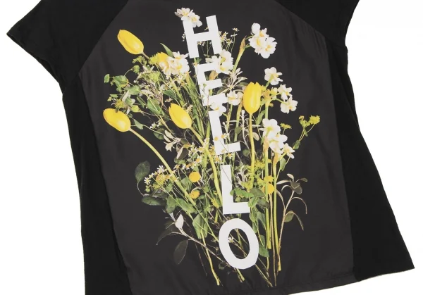 ポールスミスPaul Smith PAUL フロントフラワープリント切替Tシャツ 黒黄M K-136987_008