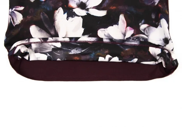 ポールスミス ブラックPaul Smith BLACK フロントフラワープリント切替Tシャツ 紫M K-136989_010