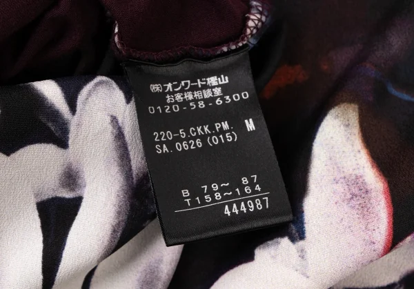 ポールスミス ブラックPaul Smith BLACK フロントフラワープリント切替Tシャツ 紫M K-136989_013