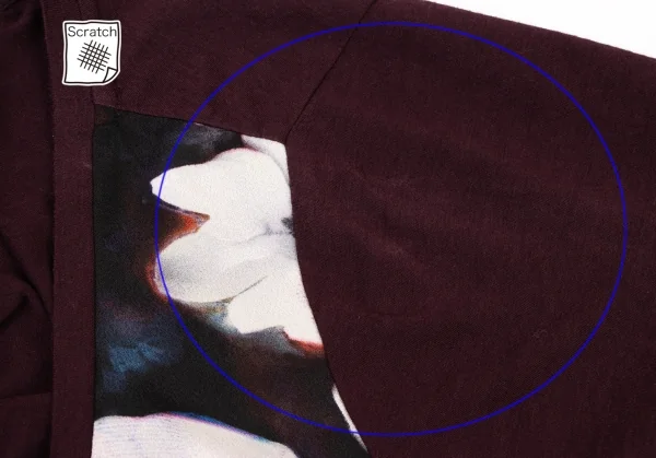 ポールスミス ブラックPaul Smith BLACK フロントフラワープリント切替Tシャツ 紫M K-136989_004