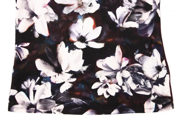 ポールスミス ブラックPaul Smith BLACK フロントフラワープリント切替Tシャツ 紫M K-136989_008