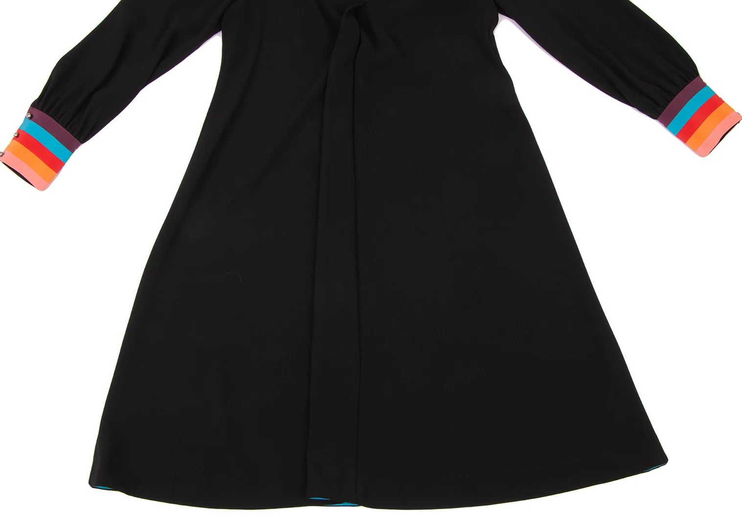 ポールスミスPaul Smith 袖マルチカラーVネックワンピース 黒