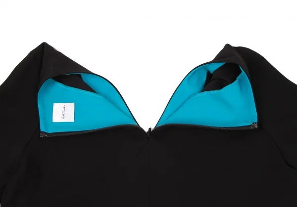 ポールスミスPaul Smith 袖マルチカラーVネックワンピース 黒マルチ38 K-136992_015