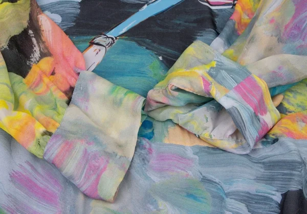 TSUMORI CHISATO Silk Paints Printed Dress K-137006_007
