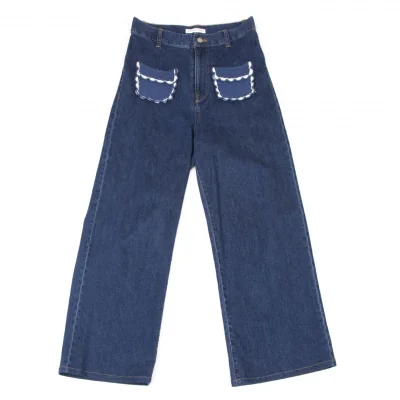 TSUMORI CHISATO Knit Pocket Denim Wide Pants