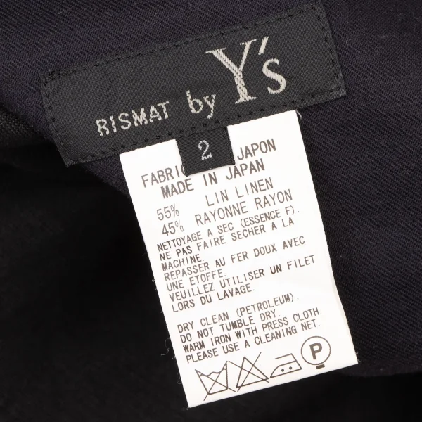 RISMAT by Y's Linen Blended Hem Slit Wide Pants K-137022_012