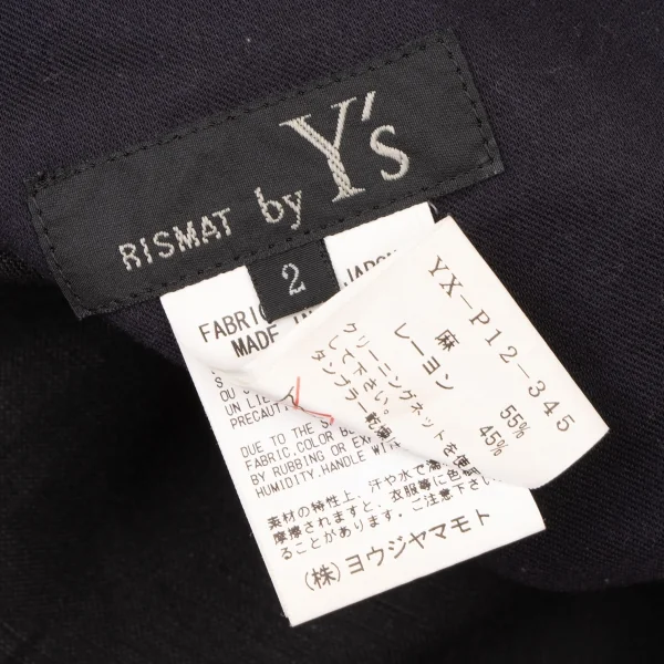 RISMAT by Y's Linen Blended Hem Slit Wide Pants K-137022_013