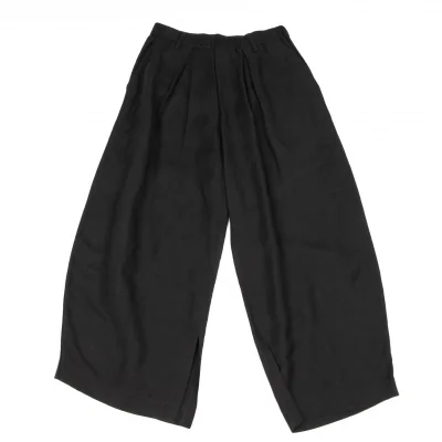RISMAT by Y's Linen Blended Hem Slit Wide Pants