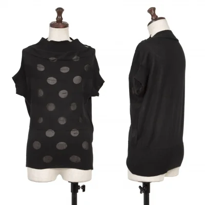 Y's Dot Woven Knit Top