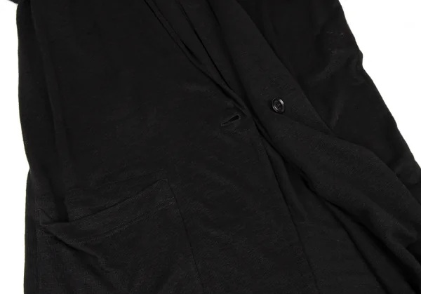 Y's Linen Hem Asymmetry Long Jacket K-137029_013