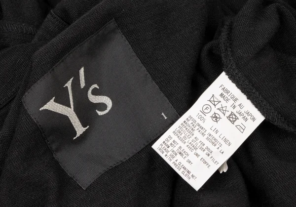 Y's Linen Hem Asymmetry Long Jacket K-137029_019