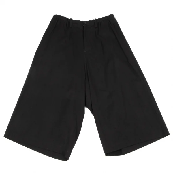 Y's Cotton Rayon Cropped Wide Pants Black 2 K-137030_001
