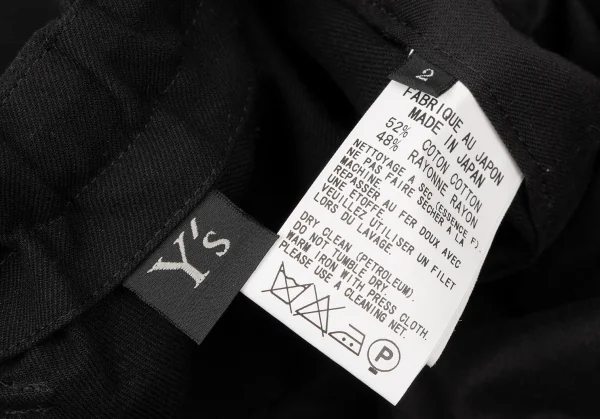 Y's Cotton Rayon Cropped Wide Pants K-137030_012