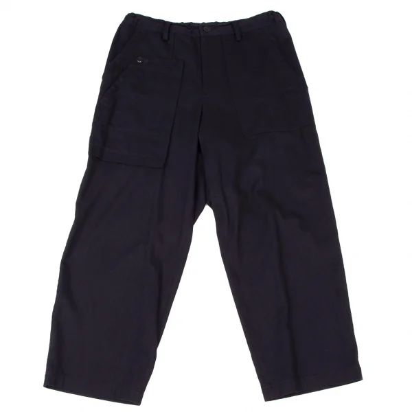 Y's Asymmetry Pocket Design Pants Navy 2 K-137032_001