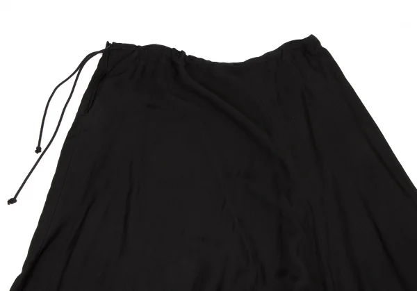 ワイズY's レーヨン混紡サルエルパンツ 黒2 K-137033_010