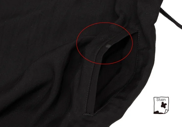 ワイズY's レーヨン混紡サルエルパンツ 黒2 K-137033_003