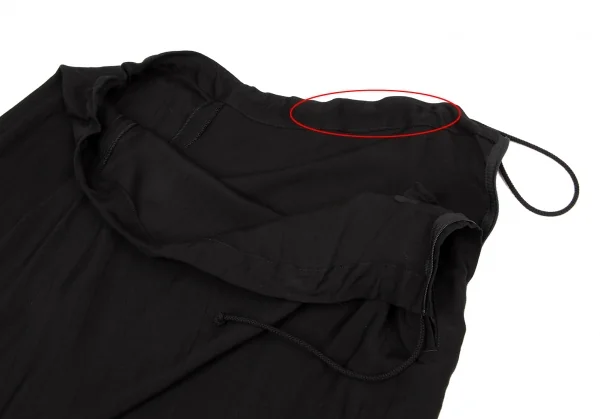 ワイズY's レーヨン混紡サルエルパンツ 黒2 K-137033_005