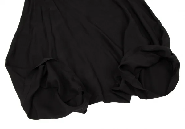 ワイズY's レーヨン混紡サルエルパンツ 黒2 K-137033_008