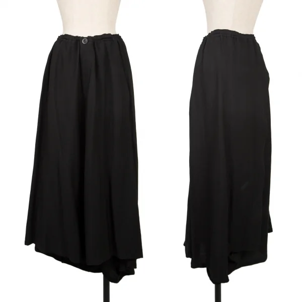 Y's Back Wrap Design Dropped Crotch Pants Black 2 K-137034_001