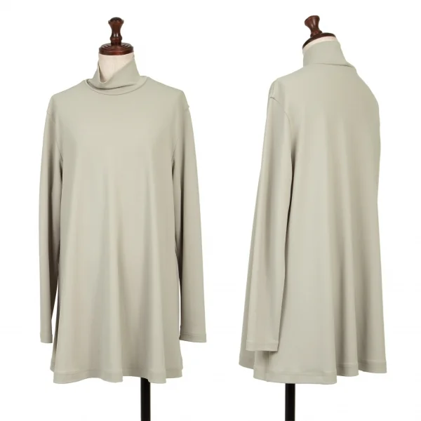 TOKUKO 1er VOL Turtleneck Stretch Long T Shirt Grey 9 K-137043_001