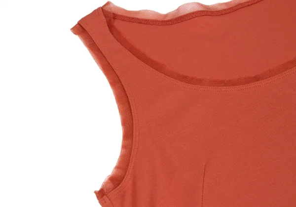 ヒロココシノHIROKO KOSHINO メッシュパイピングタンクトップ レンガ40 K-137045_004