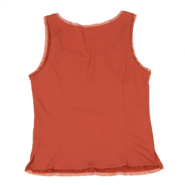 ヒロココシノHIROKO KOSHINO メッシュパイピングタンクトップ レンガ40 K-137045_007