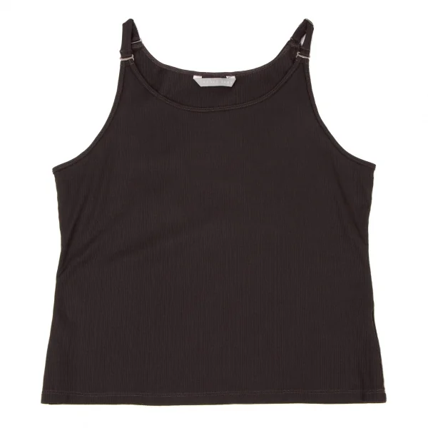 Theory luxe Nylon Ribbed Tank Top Brown 42 K-137050_001