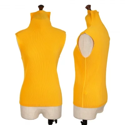 PLEATS PLEASE Mist Pleats Turtle Neck Sleeveless Shirt