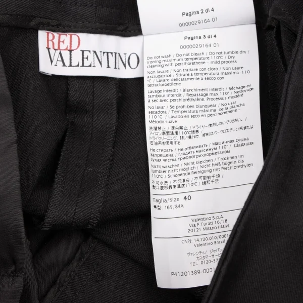 RED VALENTINO Covered Button Design Tuck Pants K-137072_012