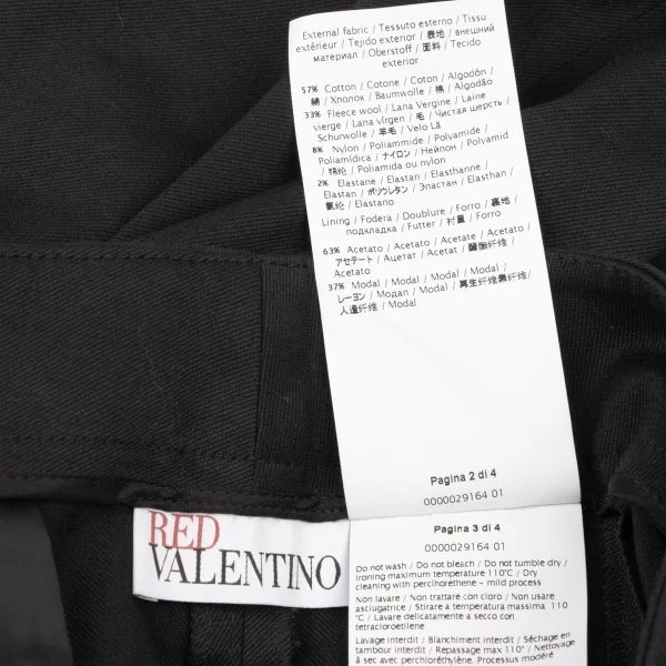 RED VALENTINO Covered Button Design Tuck Pants K-137072_013